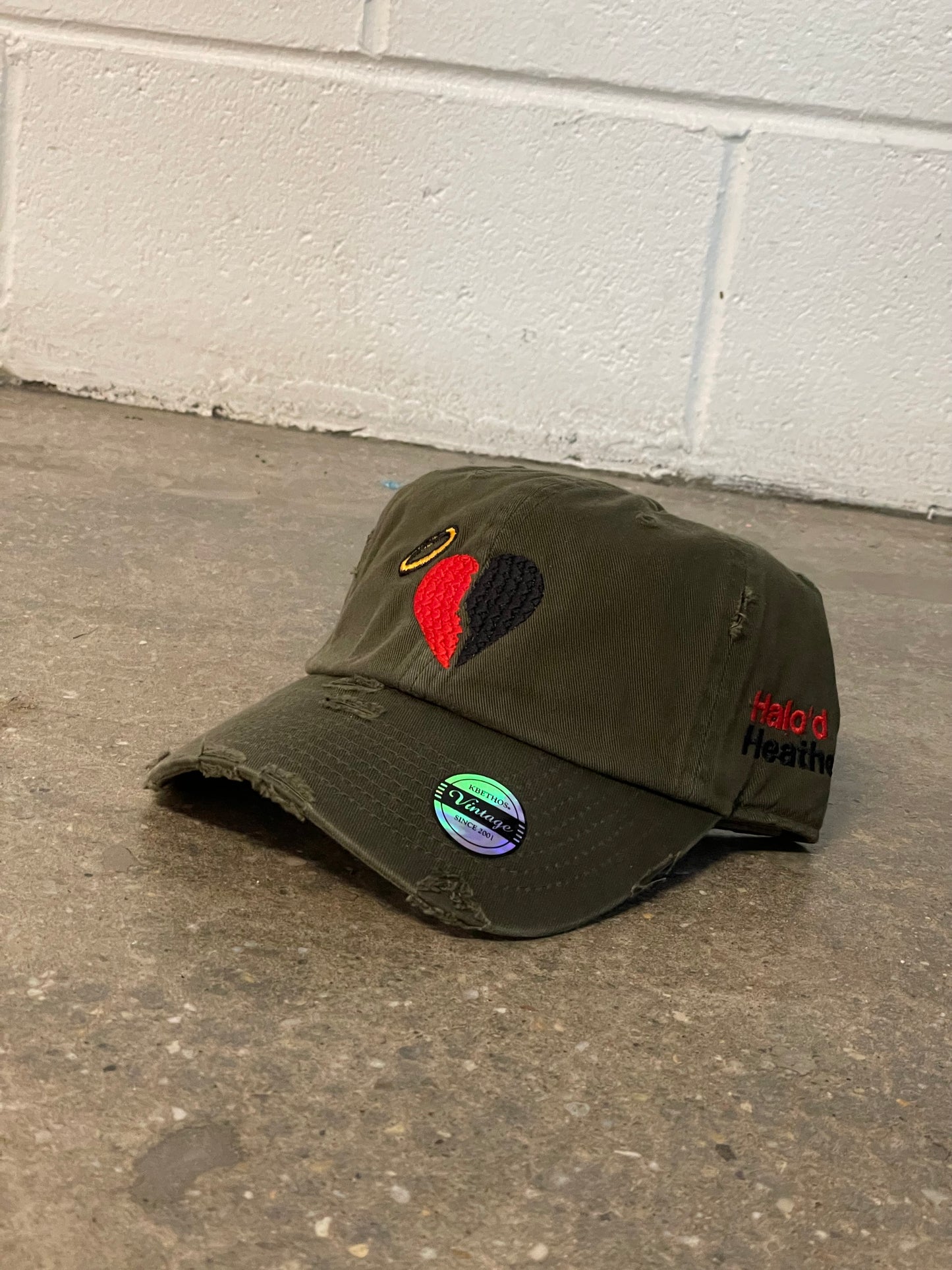 Torn Heart Dad Hat – Army Olive Edition *NEW*